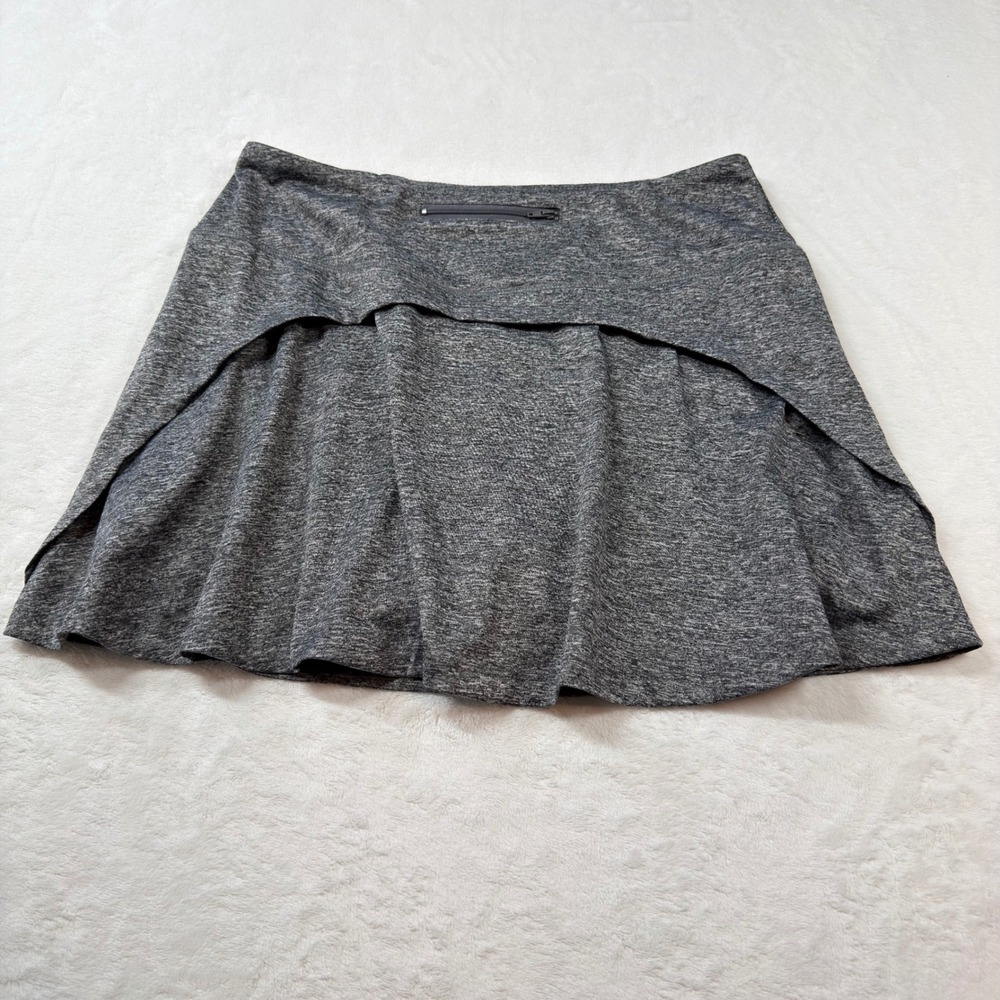 Fulbelle Athletic Skort Women Large Gray Space Dye Excellent Built-in Shorts